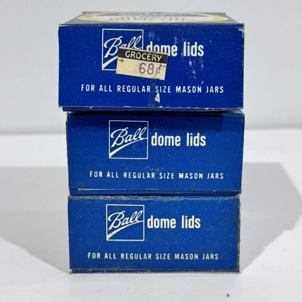 Vintage Ball Vacu-Seal Regular Mason Dome Lids 3‎ Boxes Of 12 Mason Jar Canning